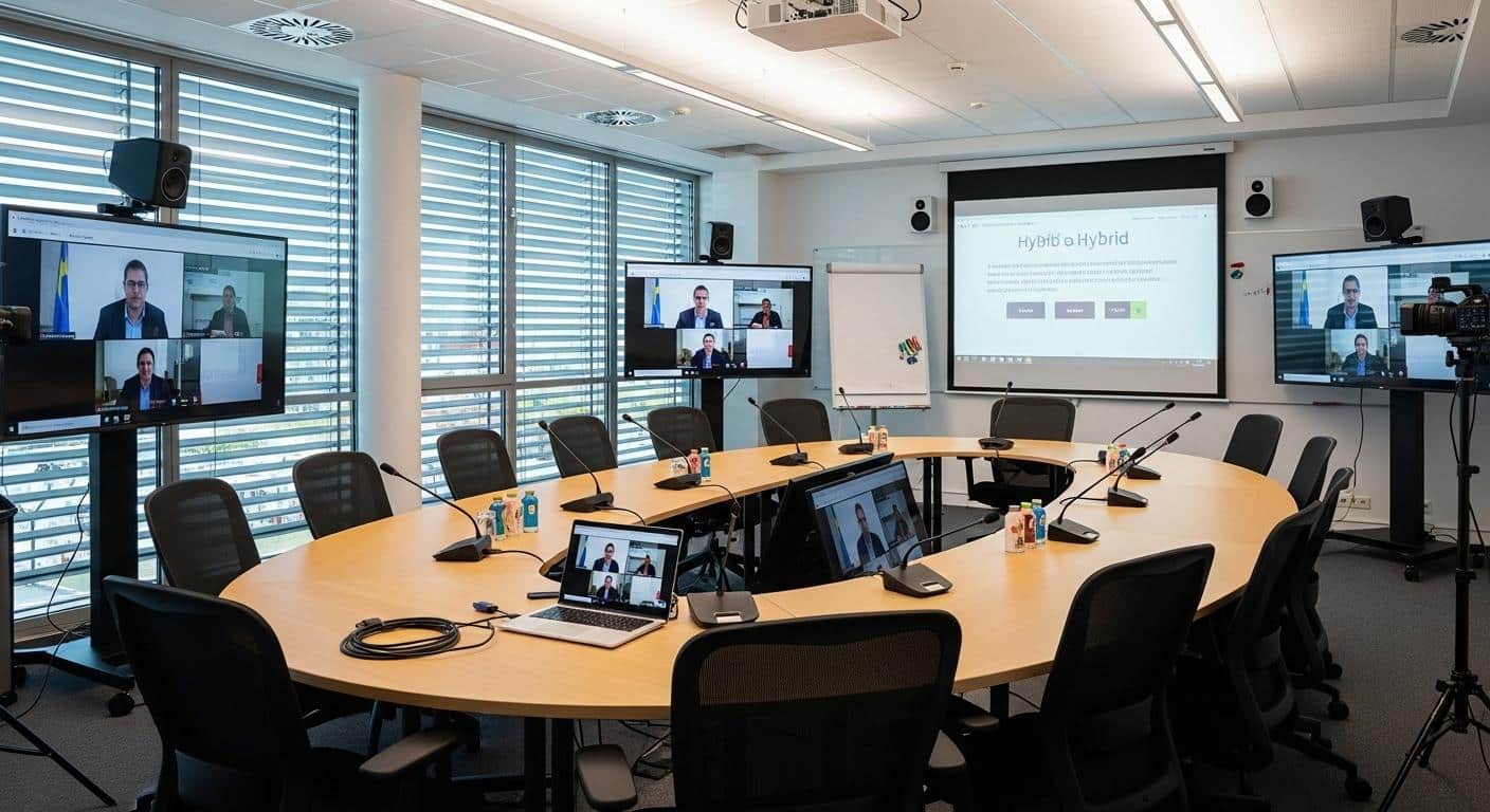 Réunion hybride réussir sa mise en place
